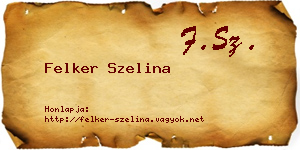 Felker Szelina névjegykártya